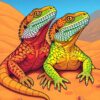 Reptile Pair Paint Numbers