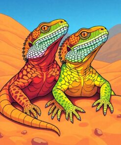 Reptile Pair Paint Numbers