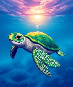 Emerald Turtle Paint Numbers