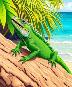 Green Iguana Paint Numbers