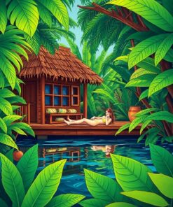 Tropical Ferns Paint Numbers