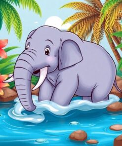 Tropical Stream Paint Numbers