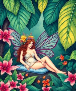 Tropical Leaves Paint Numbers