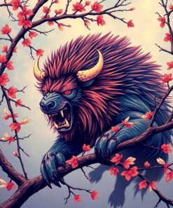 Beast In The Branches Paint By Numbers