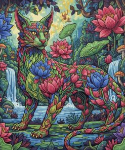 Beast Of Tropical Lotuses Paint By Numbers