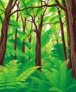 Tree Ferns Paint Numbers