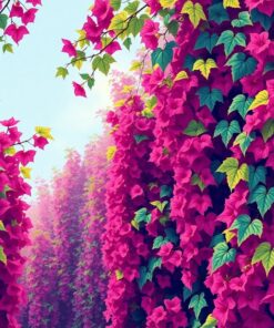 Beneath Vintage Magenta Vines Paint By Numbers