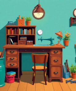 Bespoke Island Tailor Desk Paint By Numbers