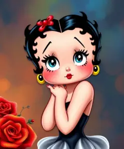 Betty Boop Cartoon paint by numbers