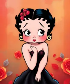 Betty Boop Illustration Paint By Numbers