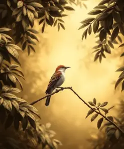 Bird In Sepia Canopy Paint By Numbers