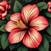 Botanical Hibiscus Paint Numbers