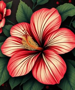 Botanical Hibiscus Paint Numbers