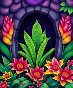 Bromeliad Crypt Paint Numbers