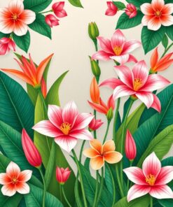 Tropical Flora Paint Numbers