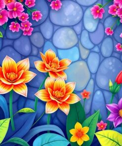 Blooming Realistic Oasis Flower Paint By Numbers