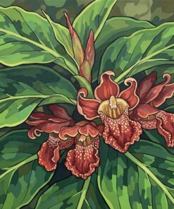 Blooming Realistic Wild Ginger Paint By Numbers