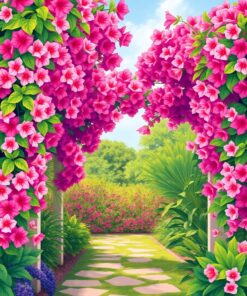 Bougainvillea Arch Paint Numbers