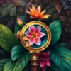 Blooming Tropical Brass Spyglass Paint By Numbers