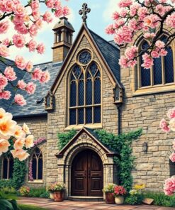 Blooms Over Vintage Stone Paint By Numbers