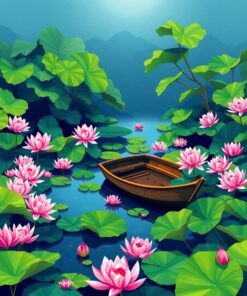 Tropical Lotuses Paint Numbers