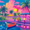 Boca Raton Retro Glow Paint By Numbers