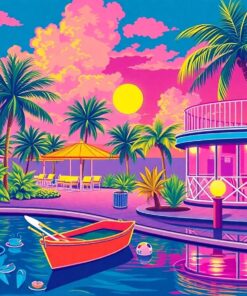 Boca Raton Retro Glow Paint By Numbers