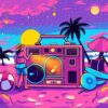 Boombox By The Surf Paint By Numbers