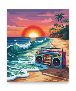 Boombox By The Surf Paint By Numbers