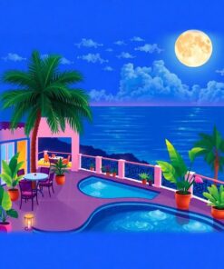 Bossa Nova Moonlit Terrace Paint By Numbers