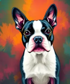 Boston Terrier Dog Animals Paint By Numbers