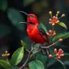 Botanical Crimson Sunbird Art Paint By Numbers