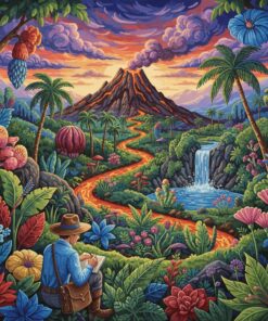 Botanist Volcanic Island Flora Paint By Numbers