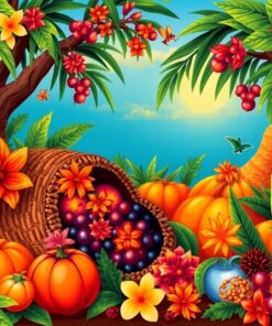 Bounty of the Tropics Paint By Numbers