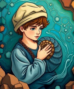 Boy With Realistic Nautilus Paint By Numbers