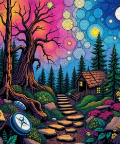 Brass Compass Cryptid Trail Paint By Numbers