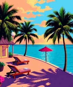 Palm Shadows Paint Numbers