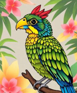 Tropical Bird Paint Numbers