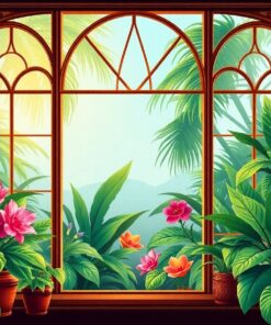Tropical Window Paint Numbers