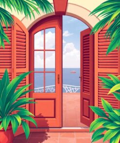 Vintage Shutters Paint Numbers