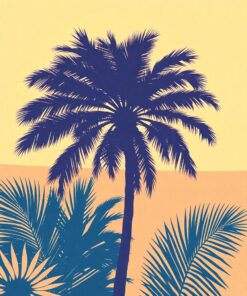 Palm Silhouette Paint Numbers