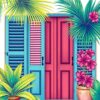 Tropical Shutters Paint Numbers