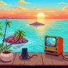 Island Oasis Paint Numbers