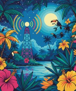 Broadcasting Tropical Night Airwaves Paint By Numbers