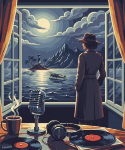 Broadcasting Vintage Island Noir Paint By Numbers