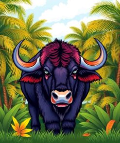 Tropical Palms Paint Numbers