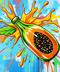 Papaya Bottle Paint Numbers