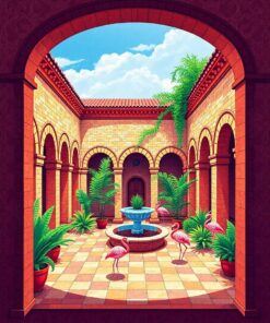 Courtyard Mosaic Paint Numbers