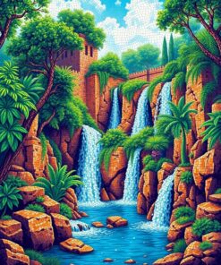 Mosaic Falls Paint Numbers