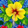 Hibiscus Mosaic Paint Numbers